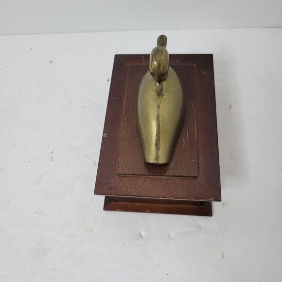 Vintage Brass and Wood Hand Crafted Box Made in Taiwan Rosential Netter - Picture 4 of 16
